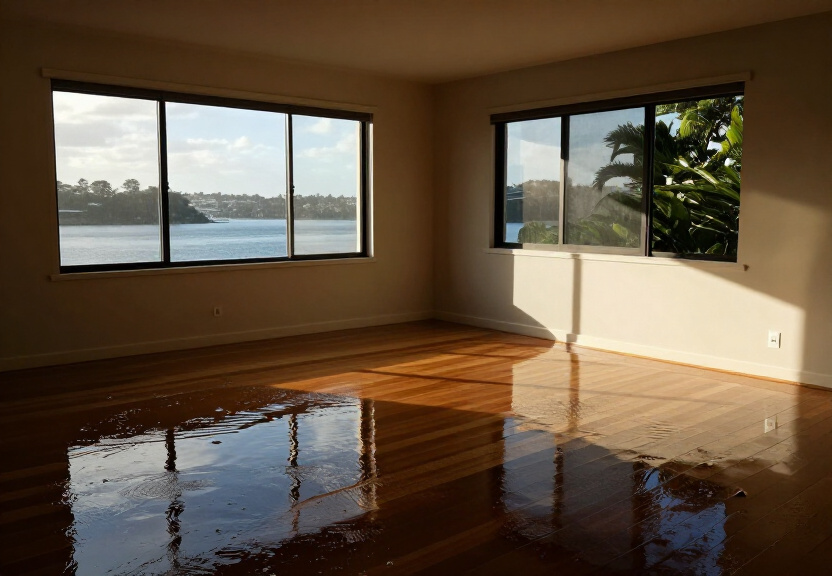 Subfloor with visible moisture damage and mould in Camellia home