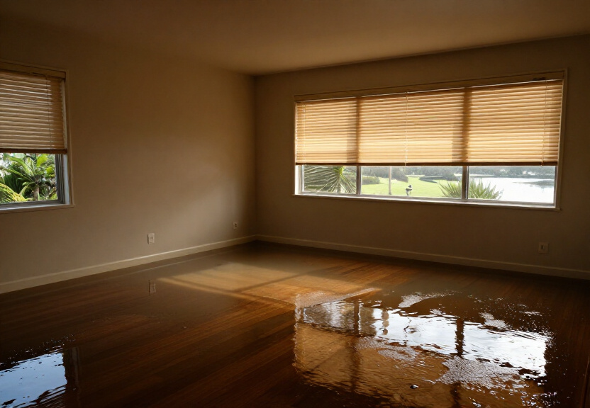 Commercial subfloor with standing water in Camellia